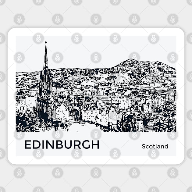 Edinburgh Scotland Sticker by Lakeric